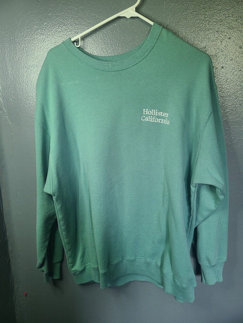 Hollister Teal Green Crewneck Sweatshirt